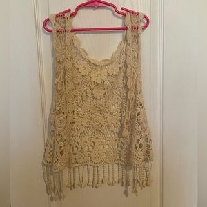 Kids Sleeveless Top Cardigan Crochet Vest